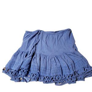 VICTORIA'S SECRET CROCHET TRIM BEACH MINI SKIRT COVER UP Size Xs